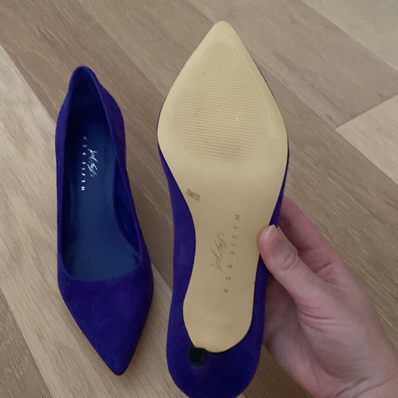 Lord & Taylor Deson blue heels suede size 7.5 - Picture 6 of 8